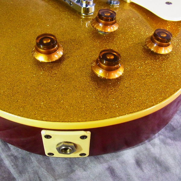 実際に弊社で買取させて頂いた★Epiphone/エピフォン Les Paul Standard MODEL Gold Sparkle エレキギターの画像 6枚目