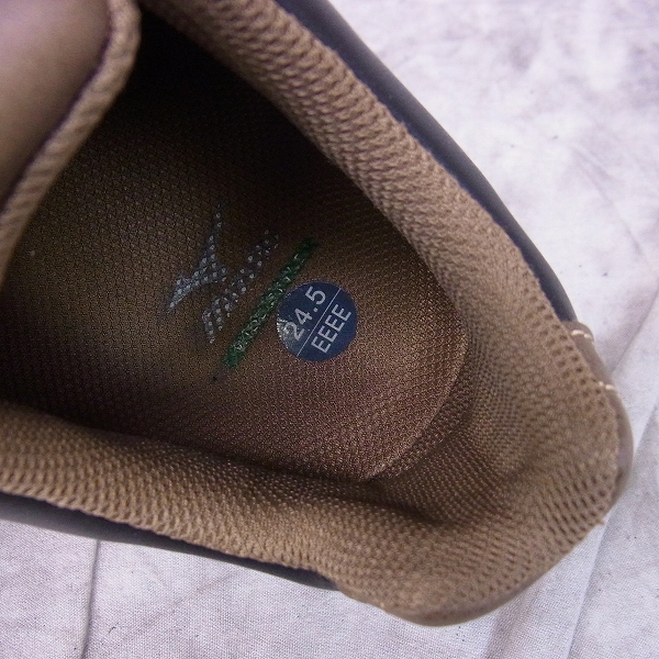 実際に弊社で買取させて頂いた未使用 MIZUNO/ミズノ ゴルフシューズ ワイドスタイル ブラック/45KM02809/24.5cm/4Eの画像 4枚目