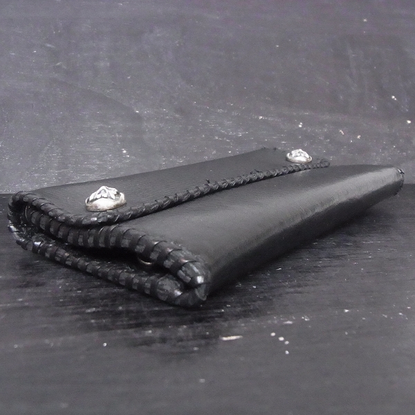 実際に弊社で買取させて頂いたA&G/エーアンドジー 3つ折り レザーロングウォレット/クロスボタンの画像 3枚目