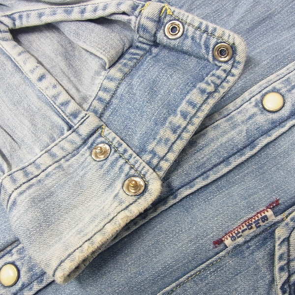 実際に弊社で買取させて頂いたBLUE BLUE/ブルーブルー インディゴ ウエスタンデニムシャツ 1の画像 3枚目