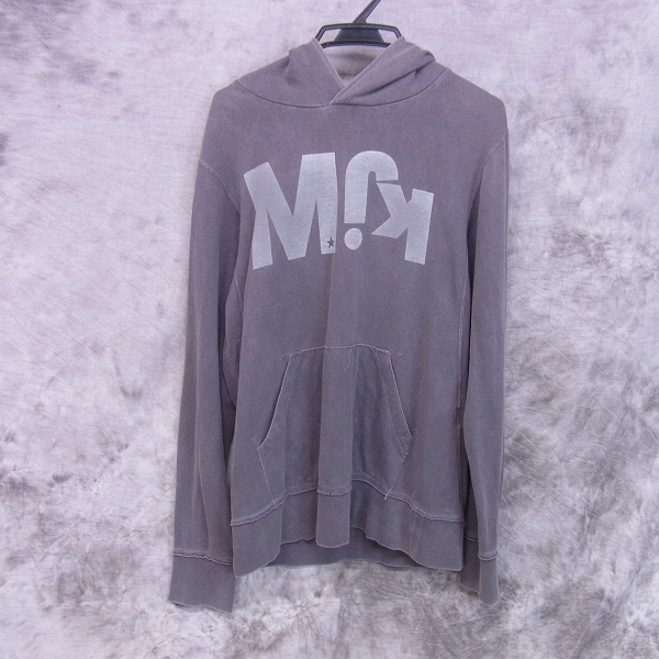 実際に弊社で買取させて頂いたM/エム×wjk/ダブルジェーケー ビンテージ/ダメージ加工 カンガルーポケット プルオーバーパーカー L