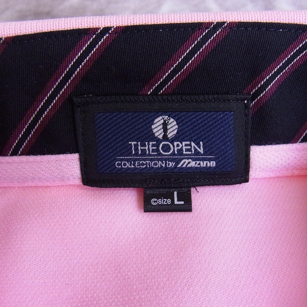 実際に弊社で買取させて頂いた【未使用】MIZUNO/ミズノ ゴルフウェア THE OPEN 長袖ポロシャツ ピンク/Lの画像 1枚目