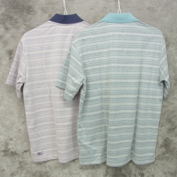 実際に弊社で買取させて頂いたMIZUNO/ミズノ ゴルフウェア 半袖ポロシャツ2点セット/Lの画像 1枚目