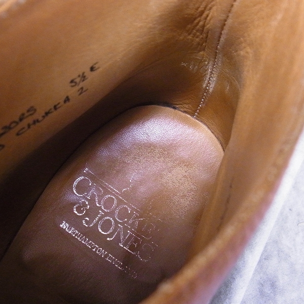 実際に弊社で買取させて頂いたCROCKETT&JONES/クロケット＆ジョーンズ　CHUKKA2/チャッカ ノーザン UK5.5の画像 4枚目