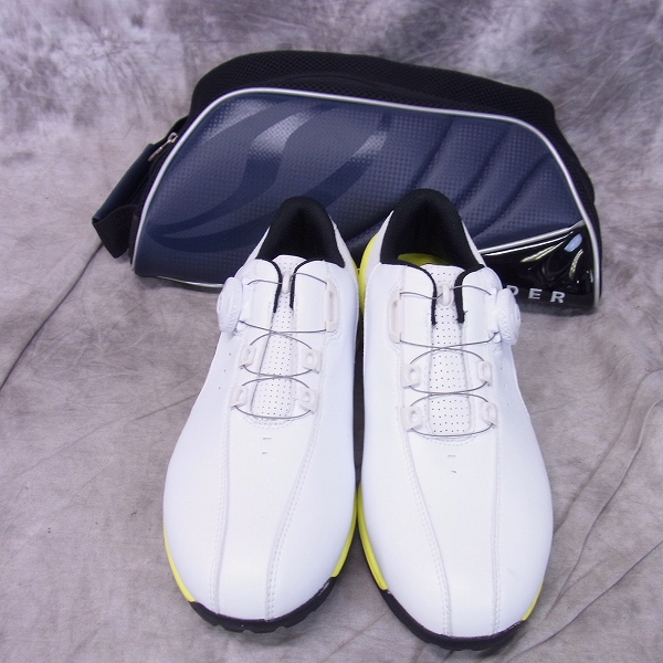 実際に弊社で買取させて頂いた未使用 MIZUNO/ミズノ ゴルフシューズ ネクスライト 002ボア ダイヤル式/51GM152692/ホワイト×イエロー/24.5cm/3Eの画像 7枚目