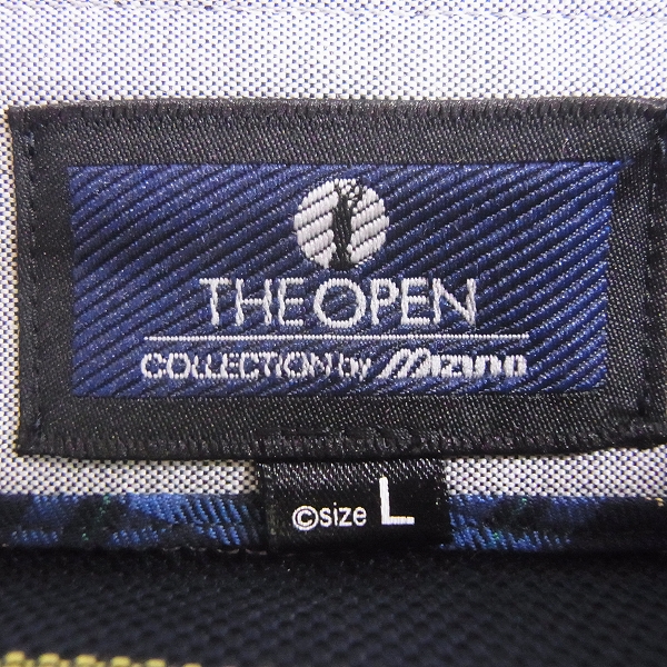 実際に弊社で買取させて頂いたMIZUNO/ミズノ ゴルフウェア THE OPEN 半袖ポロシャツ ボーダー柄/Lの画像 1枚目