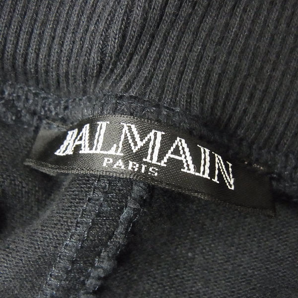 実際に弊社で買取させて頂いた【JPタグ有】BALMAIN/バルマン 16AW バイカー リブスウェットパンツ W6HJ584D323/Mの画像 4枚目