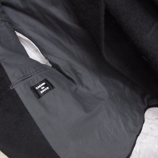 実際に弊社で買取させて頂いたCABANE de ZUCCa/カバンドズッカ アルパカウール混 ダブルフロントジャケット Mの画像 2枚目
