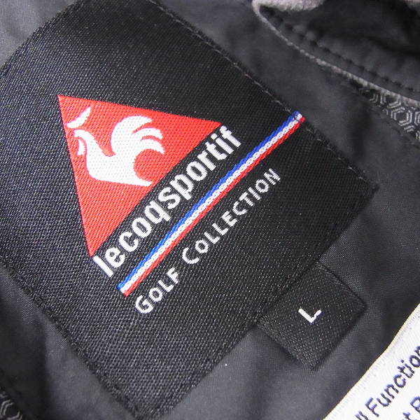 実際に弊社で買取させて頂いたle coq sportif /ルコックスポルティフ ゴルフウェア ジップアップ 中綿ジャケット ブラック/Lの画像 2枚目
