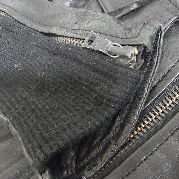 実際に弊社で買取させて頂いたBUFFALO BOBS/バッファローボブズ ラムレザー パーカー MFB816/2の画像 5枚目