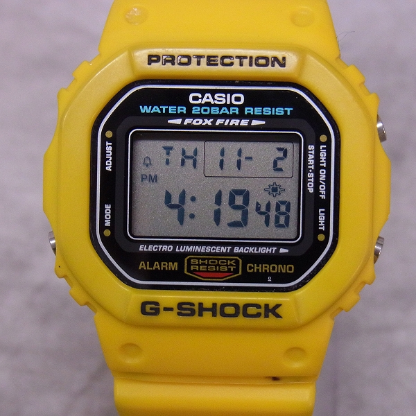 G-SHOCK/Gショック FOX FIRE/スピード イエローベゼル 腕時計/DW-5600E
