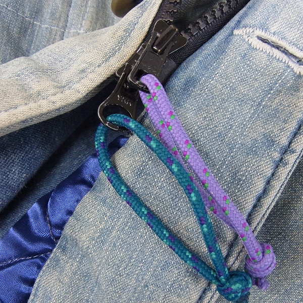 実際に弊社で買取させて頂いたBLUE BLUE/ブルーブルー フード付 中綿デニムジャケット /3の画像 6枚目