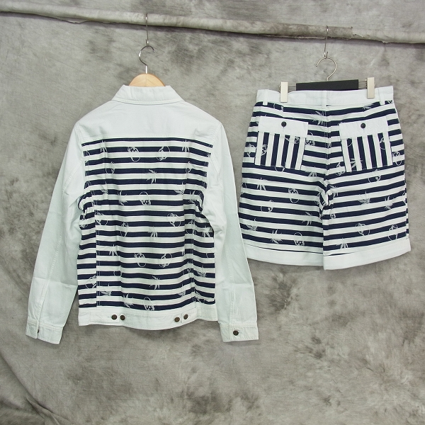 実際に弊社で買取させて頂いた lucien pellat-finet/ルシアンペラフィネ 総柄/デニムセットアップ/Sの画像 1枚目