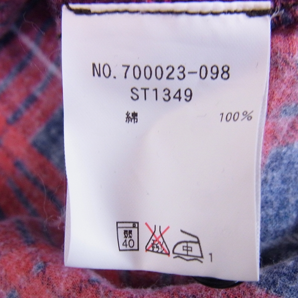 実際に弊社で買取させて頂いたBLUE BLUE/ブルーブルー チェック柄/ボタンダウン ネルシャツ 4の画像 3枚目