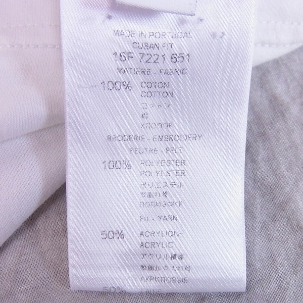 実際に弊社で買取させて頂いたGIVENCHY/ジバンシィ 16AW スターパッチ カットソー/半袖Tシャツ ホワイト/Sの画像 4枚目