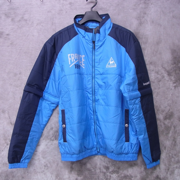 実際に弊社で買取させて頂いたle coq sportif /ルコックスポルティフ ゴルフウェア ジップアップ 中綿ジャケット　ブルー/L