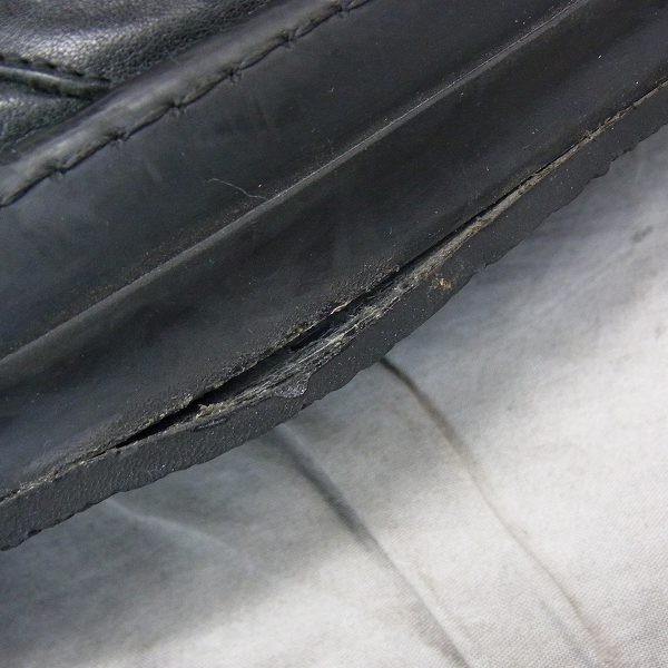 実際に弊社で買取させて頂いたCHROME HEARTS×Rick Owens/クロムハーツ×リックオウエンス カーゴバスケットハイ レザー スニーカー 43の画像 7枚目