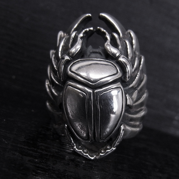 実際に弊社で買取させて頂いた【ギャラ付】CRAZY PIG/クレイジーピッグ SCARAB RING/スカラベ リング #879/19号の画像 1枚目