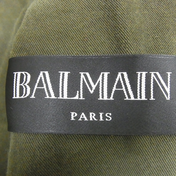 実際に弊社で買取させて頂いたBALMAIN/バルマン スウェットダブルライダースジャケット W4HT245C307/Sの画像 3枚目