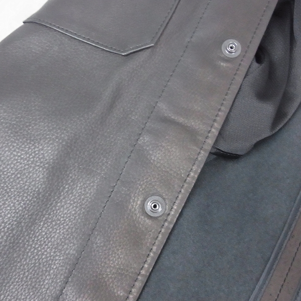 実際に弊社で買取させて頂いたdrestrip/ドレストリップ ディアスキン ウエスタン レザーシャツ/0の画像 5枚目