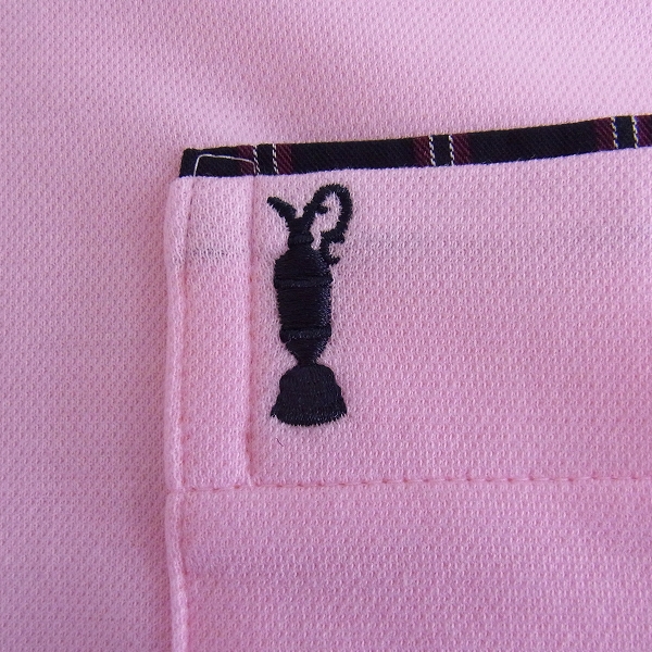 実際に弊社で買取させて頂いた【未使用】MIZUNO/ミズノ ゴルフウェア THE OPEN 長袖ポロシャツ ピンク/Lの画像 2枚目