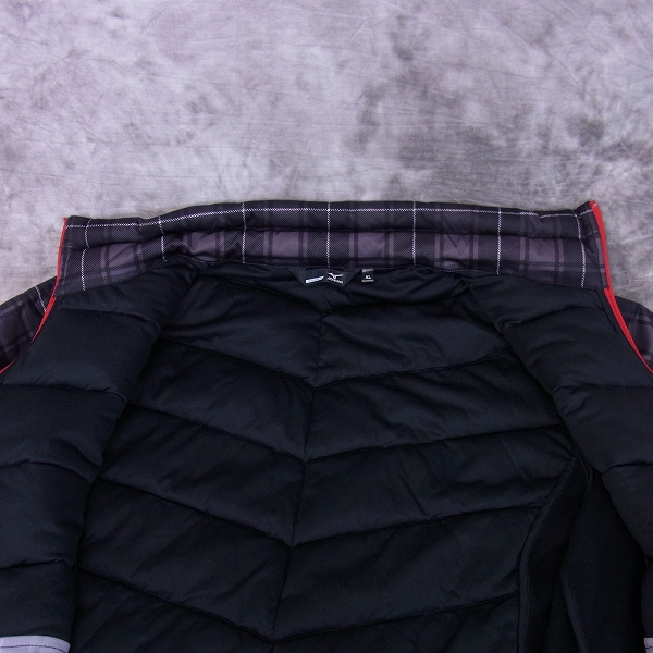実際に弊社で買取させて頂いたMIZUNO/ミズノ ゴルフウェア 中綿ブルゾン チェック柄 ムーブウォーマー ブラック/XLの画像 5枚目