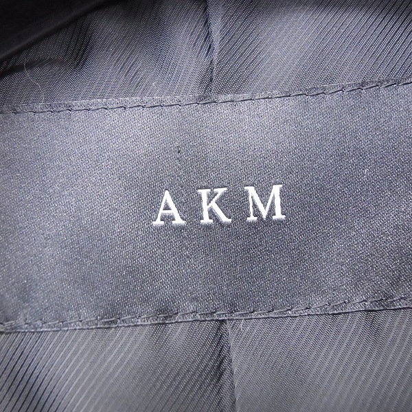 実際に弊社で買取させて頂いたAKM/エーケーエム 16AW ZIP RIDERS/ラムレザーシングルライダース 肩/肘ダイヤキルト B132/XLの画像 2枚目