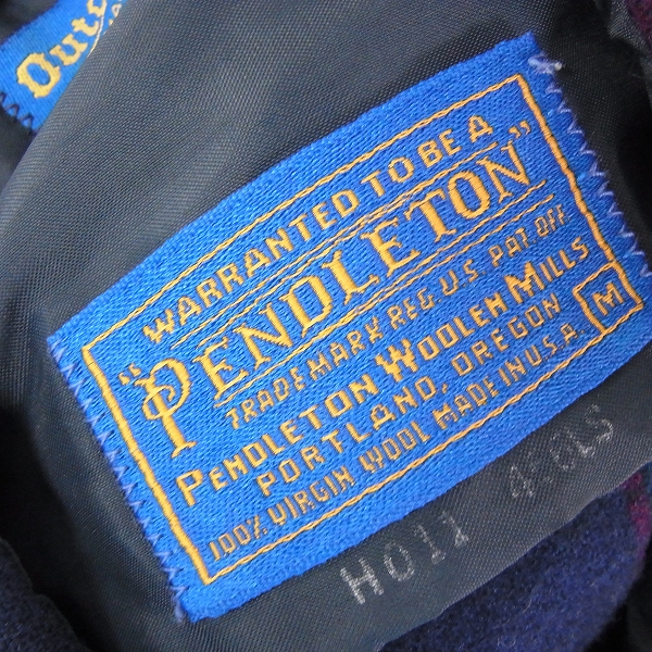 実際に弊社で買取させて頂いたPENDLETON/ペンドルトン Outdoors Man チェックシャツ 青系 Mの画像 2枚目