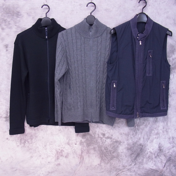 実際に弊社で買取させて頂いたARMANI JEANS/アルマーニジーンズ EDIFICE/エディフィス ニット/ベスト 3点セット