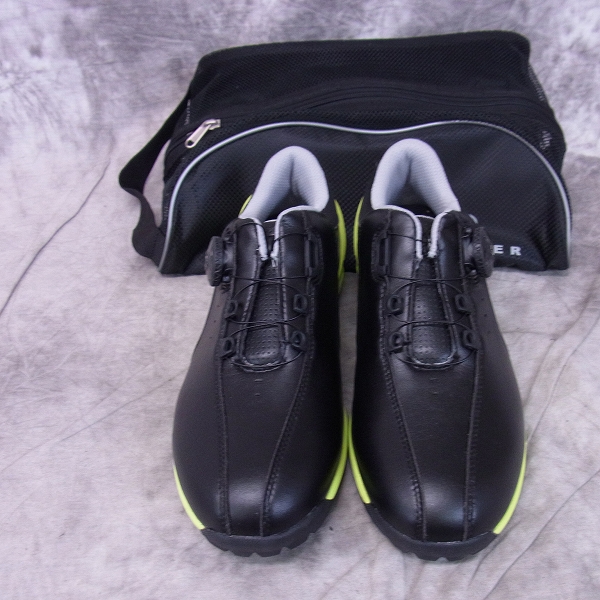 実際に弊社で買取させて頂いた未使用 MIZUNO/ミズノ ゴルフシューズ ネクスライト 002ボア ダイヤル式/51GM152609/ブラック×イエロー/25.5cm/3Eの画像 7枚目