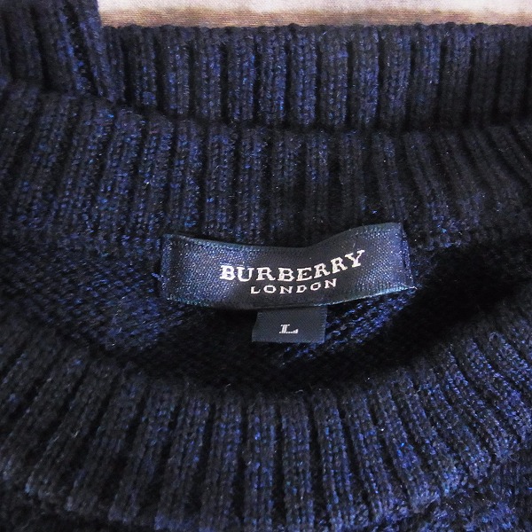 実際に弊社で買取させて頂いたBURBERRY/バーバリーロンドン 長袖セーター/Lの画像 1枚目