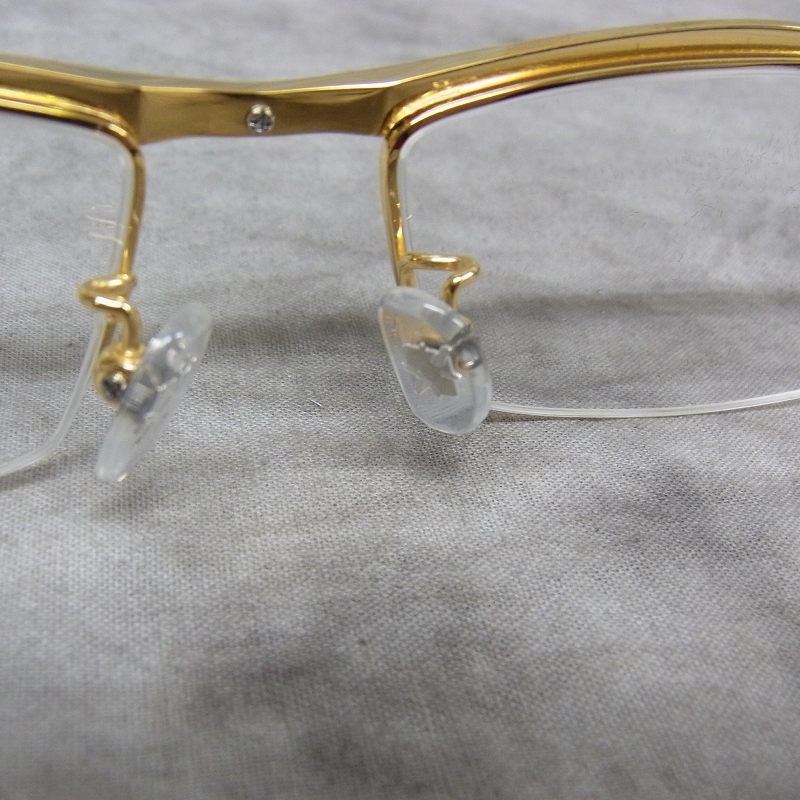 実際に弊社で買取させて頂いたless than human/レスザンヒューマン ハーフリム 度なし SABI/サビ メガネの画像 4枚目