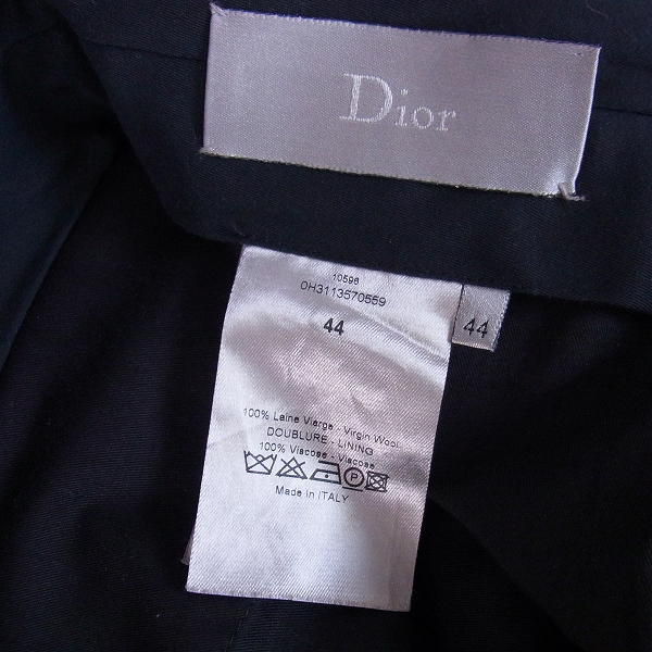 実際に弊社で買取させて頂いたDior Homme/ディオールオム 10AW ノータックスラックス/44の画像 3枚目