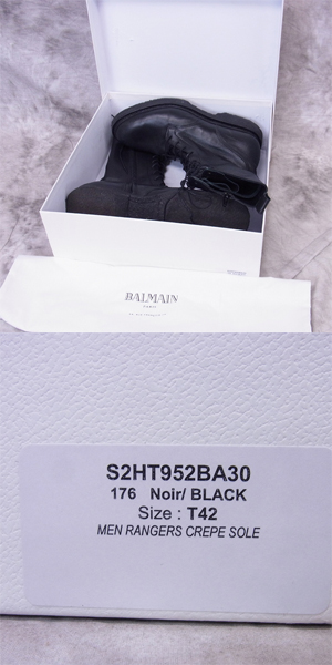 実際に弊社で買取させて頂いたBALMAIN/バルマン サイドジップレザーレンジャーブーツ S2HT952BA30/42の画像 9枚目