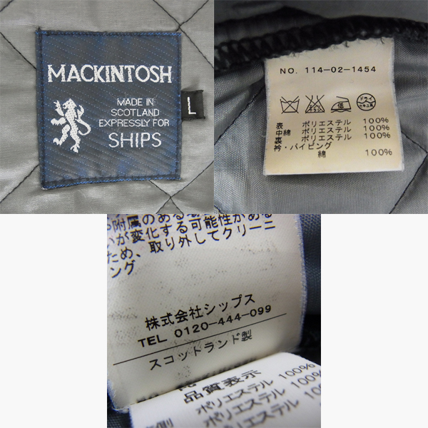 実際に弊社で買取させて頂いたMACKINTOSH/マッキントッシュ キルティングジャケット ブラック/Lの画像 2枚目