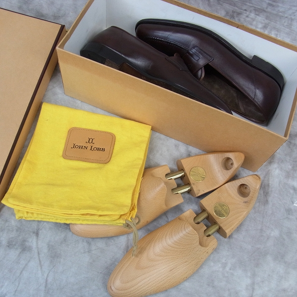 実際に弊社で買取させて頂いたJOHN LOBB/ジョンロブ ASHLEY/アシュレイ ペニーローファー 純正シューツリー付き 6.5Eの画像 8枚目