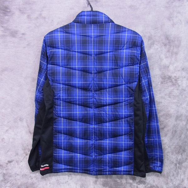 実際に弊社で買取させて頂いた【未使用】MIZUNO/ミズノ ゴルフウェア 中綿ブルゾン チェック柄 ムーブウォーマー ブルー/XLの画像 1枚目