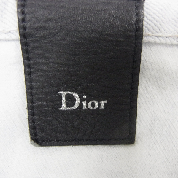 実際に弊社で買取させて頂いたDior HOMME/ディオールオム ダメージ加工デニムパンツ アイスブルー 003D000TX030/29の画像 3枚目