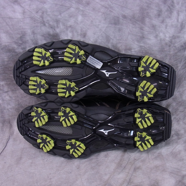 実際に弊社で買取させて頂いた未使用 MIZUNO/ミズノ ゴルフシューズ ワイドスタイル ブラック/45KM02809/24.5cm/4Eの画像 2枚目