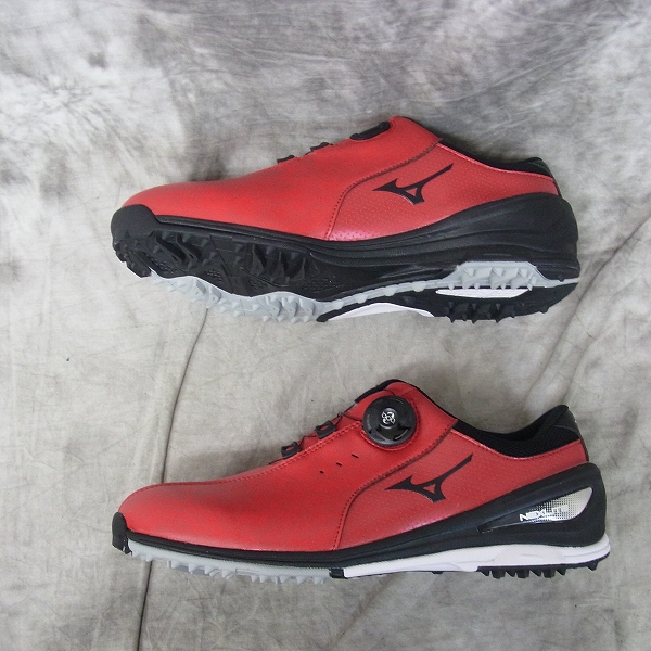 実際に弊社で買取させて頂いたMIZUNO/ミズノ ゴルフシューズ ネクスライト 002ボア ダイヤル式/51GM152662/レッド×ブラック/25.5cm/3Eの画像 3枚目