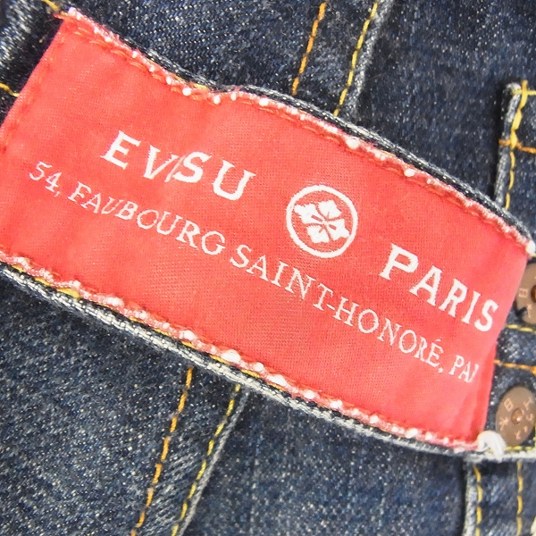 実際に弊社で買取させて頂いたEVISU/エヴィス Paris/パリ 戎柄 エビス デニムパンツ LOT5003/34の画像 3枚目