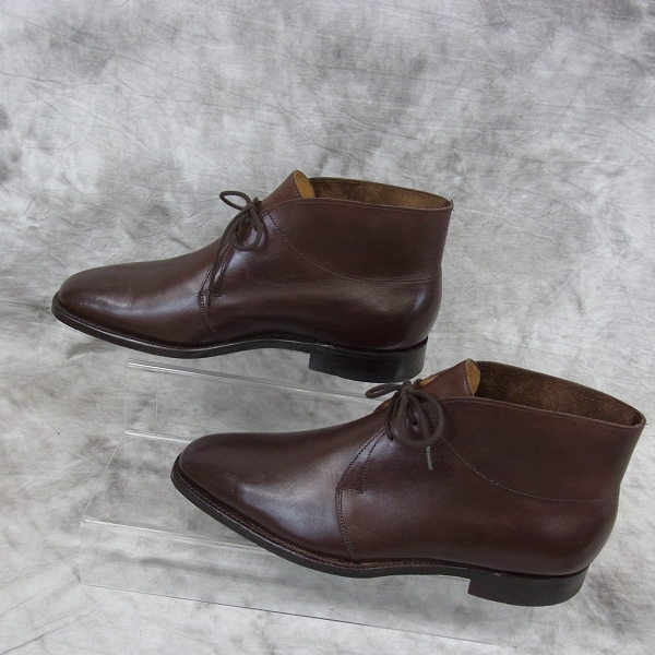 実際に弊社で買取させて頂いたJOHN LOBB/ジョンロブ ROMSEY/ロムゼイ チャッカブーツ ラスト8000 純正シューツリー付き ブラウン/6E の画像 3枚目