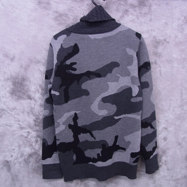 実際に弊社で買取させて頂いたAKM/エーケーエム 15AW CAMO TURTLE NECK/タートルネックニット K045/Sの画像 1枚目