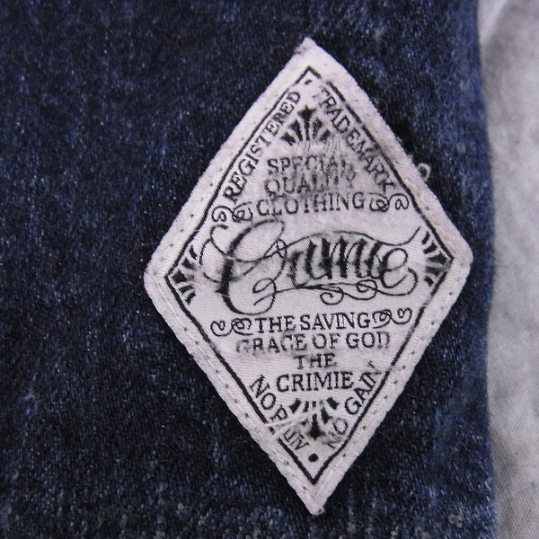 実際に弊社で買取させて頂いたCRIMIE/クライミー 刺繍プリント デニム ベスト Lの画像 4枚目