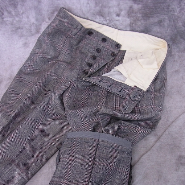 実際に弊社で買取させて頂いたEDIFICE/エディフィス チェック柄 3Bスーツ セットアップ/46の画像 8枚目