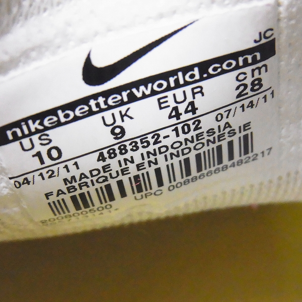 実際に弊社で買取させて頂いたNIKE×Fragment Design/ナイキ×フラグメント TENNIS CLASSIC VELCRO 488352-102/28の画像 5枚目