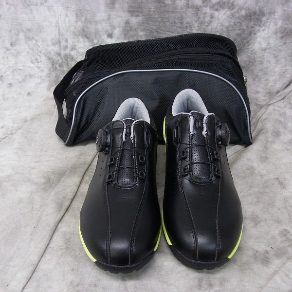 実際に弊社で買取させて頂いたMIZUNO/ミズノ ゴルフシューズ ネクスライト 002ボア ダイヤル式/51GM152609/ブラック×イエロー/25.0cm/3Eの画像 7枚目