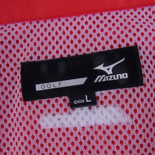 実際に弊社で買取させて頂いた【未使用】MIZUNO/ミズノ ゴルフウェア アウタージャージ レッド/Lの画像 2枚目