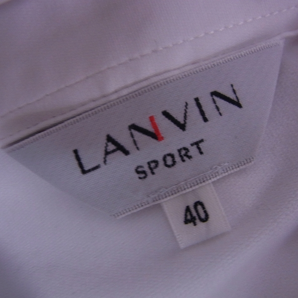 実際に弊社で買取させて頂いた【未使用】LANVIN/ランバン ゴルフウェア ジップアップ長袖ポロシャツ/40の画像 1枚目