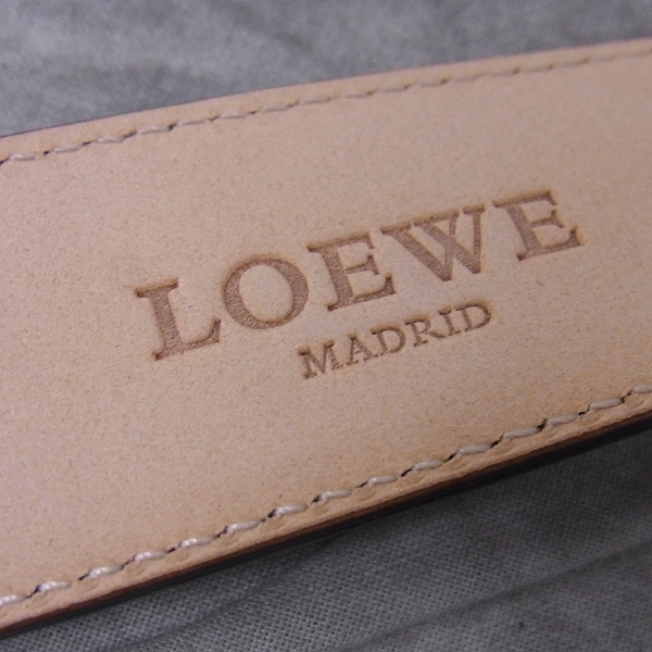 実際に弊社で買取させて頂いたLOEWE/ロエベ レザーベルト スクエア型バックル 36-90の画像 3枚目